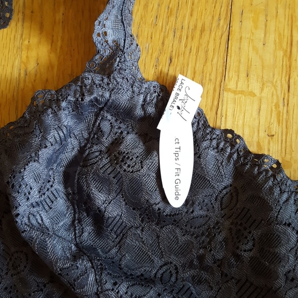 Jezebal Gray Lace Bralette - Large - Picture 6 of 8